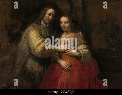 Rembrandt Harmenszoon Van Rijn - Portrait d'un couple comme Isaac et Rebecca connu comme la mariée juive Banque D'Images