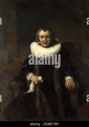 Rembrandt Harmenszoon van Rijn - portrait de margaretha de geer épouse de jacob TRIP 01 Banque D'Images