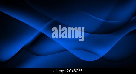Magnifique et élégant Blue Modern Abstract Background Wallpaper Design. Décor futuriste de couleur bleue avec arrière-plan sombre Banque D'Images