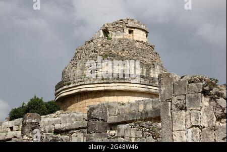 La tour d'El Caracol, l'Observatoire, Chichen-Itza, Yucatan, Mexique Banque D'Images