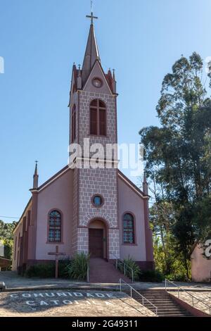 Petite église catholique, Santa Maria do Herval, Rio Grande do Sul, Brésil Banque D'Images
