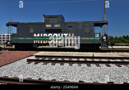 Ancienne caboose Midsud à la retraite. Banque D'Images