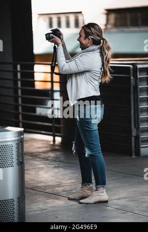 Gens et choses à Sacramento Banque D'Images