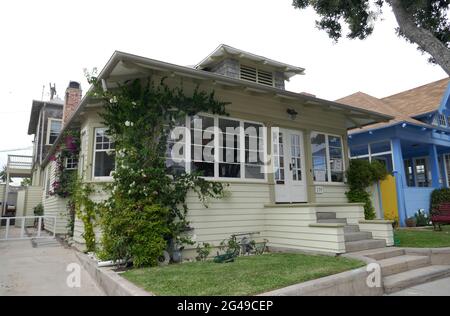 Santa Monica, Californie, États-Unis 18 juin 2021 UNE vue générale de l'atmosphère de l'actrice/modèle Margaux Hemingway ancienne maison/maison où elle s'est suicidée au 139 Fraser Avenue à Santa Monica, Californie, États-Unis. Photo par Barry King/Alay stock photo Banque D'Images