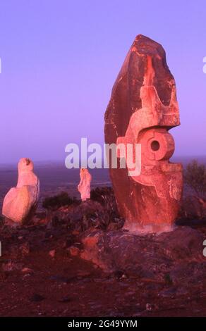 Le désert vivant réserve est situé à 9 km de Broken Hill, dans le désert vivant est le symposium de sculpture (12 sculptures). NSW, Australie. Banque D'Images