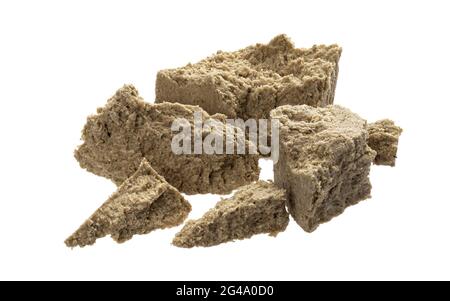 Halva de tournesol isolé sur fond blanc avec chemin de découpe Banque D'Images