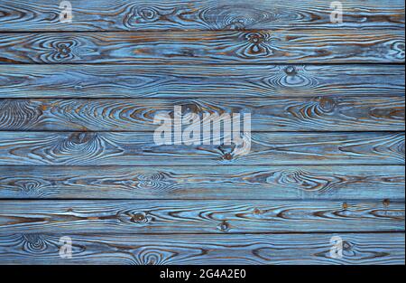 Planches en bois bleu, vieux fond grunge et la texture du bois de couleur bleu Banque D'Images