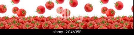 Seamless pattern with fresh tomatoes Banque D'Images