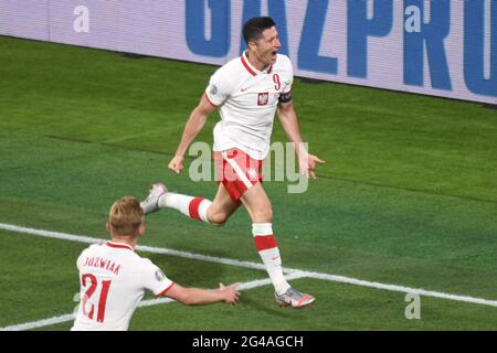 SÉVILLE, ESPAGNE - 19 JUIN : Lewandowski lors du 2020 match de championnat européen de l'UEFA de groupe E entre l'Espagne et la Pologne le 19 juin 2021 à Séville, Espagne. ((photo par support MB) Banque D'Images