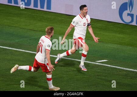 SÉVILLE, ESPAGNE - 19 JUIN : Lewandowski lors du 2020 match de championnat européen de l'UEFA de groupe E entre l'Espagne et la Pologne le 19 juin 2021 à Séville, Espagne. ((photo par support MB) Banque D'Images