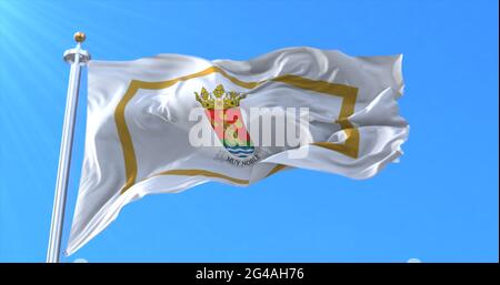 Drapeau de la ville de Santiago del Estero, Argentine Banque D'Images