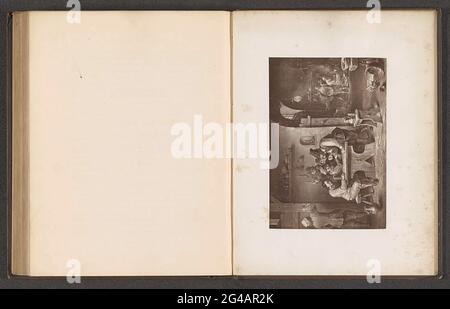 Production photo d'un imprimé sur un tableau, représentant un intérieur d'une auberge. . Banque D'Images
