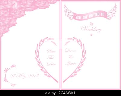 Carte d'Invitation de mariage Banque D'Images