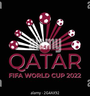 Qatar coupe du monde de la fifa 2022 Illustration de Vecteur