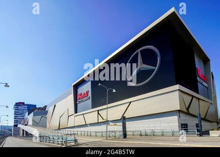 Westfield Mall of Scandinavia. Nouveau centre commercial situé à Solna, Stockholm, Suède. Banque D'Images