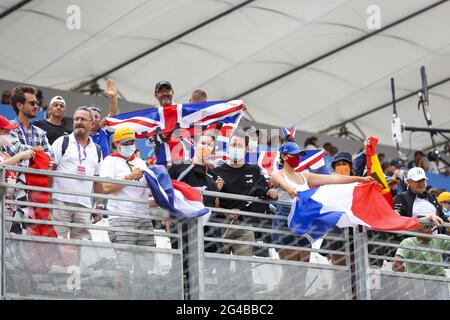 Fans lors du Grand Prix de France des Émirats de Formule 1 2021, 7e tour du Championnat du monde de Formule 1 2021 de la FIA du 18 au 20 juin 2021 sur le circuit Paul Ricard, au Castellet, France - photo Antonin Vincent / DPPI / LiveMedia Banque D'Images