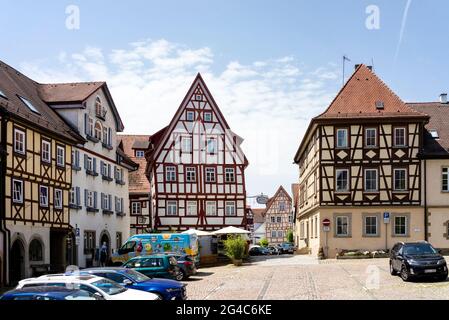 Bad Wimpfen, région de Kraichgau, sud de l'Allemagne: Centre-ville historique Banque D'Images