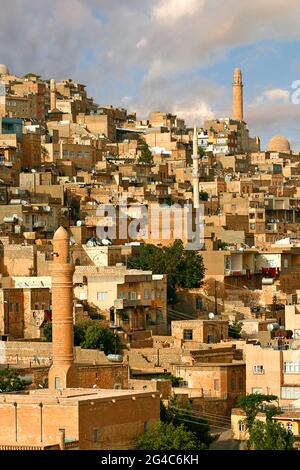 Vue sur la vieille ville de Mardin, Turquie. Banque D'Images