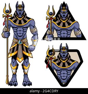 Anubis God Mascot Illustration de Vecteur