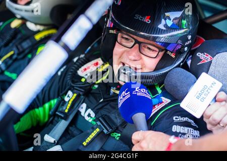 Mikolajki, Pologne. 20 juin 2021. MCCOURT Cato (IRL), HOY Brian (IRL), Cato MCCOURT, Ford Fiesta MkII, portrait lors du rallye CER 2021 de la FIA Pologne, 1er tour du championnat européen de rallye 2021 de la FIA, du 18 au 20 juin 2021 à Mikolajki, Pologne - photo Bastien Roux / DPPI crédit: DPPI Media/Alamy Live News Banque D'Images