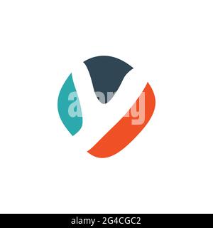 Lettre y en forme de logo en forme de blob. Illustration du vecteur de stock isolée sur fond blanc. Illustration de Vecteur