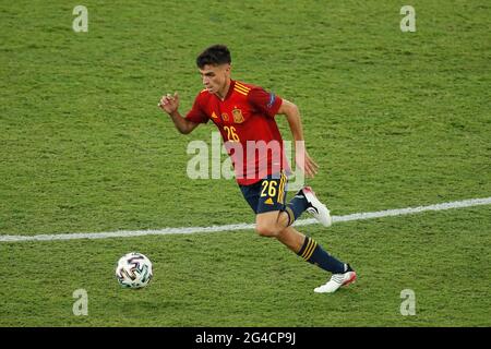 Séville, Espagne. 19 juin 2021. Pedri (ESP) football : UEFA Euro 2020 Groupe E match entre l'Espagne 1-1 Pologne au stade la Cartuja à Séville, Espagne . Crédit: Mutsu Kawamori/AFLO/Alay Live News Banque D'Images