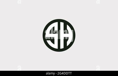 SH et HS S ou H modèle de logo vectoriel de marque de lettre abstrait pour les entreprises Illustration de Vecteur