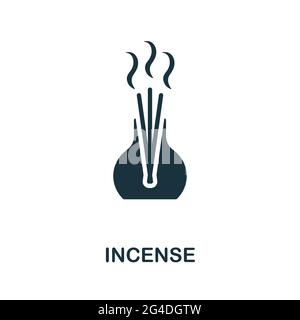 Icône Encens. Élément simple monochrome de la collection sauna. Icône Creative Incense pour la conception de sites Web, les modèles, les infographies et plus encore Illustration de Vecteur