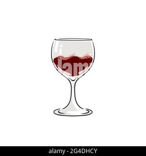 Verre de vin. Icône alcool, symbole, logo. Pour le menu, bar, restaurant, carte des vins.illustrations vectorielles isolées sur fond blanc. Illustration de Vecteur