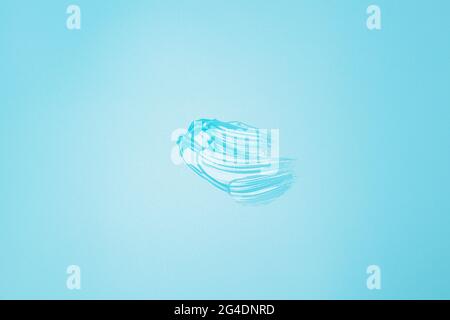 Produit cosmétique pour les soins de la peau, frottis de fond. Protection contre les virus. Gel liquide cosmétique taches texture. Pose à plat. Placer pour le texte Banque D'Images