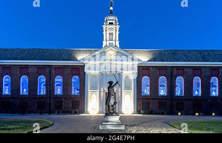 The Royal Hospital Chelsea at Night London, Royaume-Uni Banque D'Images