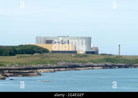 Centrale nucléaire Wylfa Anglesey, pays de Galles du Nord Banque D'Images