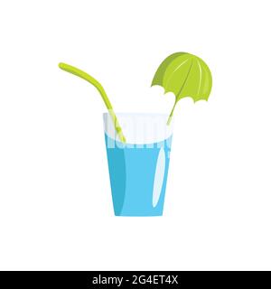 conception plate en verre tropical, illustration vectorielle Illustration de Vecteur