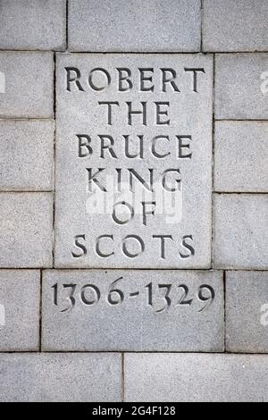 Site de la bataille de Bannockburn, Stirling, Écosse, Royaume-Uni. 21 juin 2021. PHOTO : statue de Robert-Bruce sur le site de la bataille de Bannockburn. Pic Credit: Colin Fisher/Alay Live News Banque D'Images