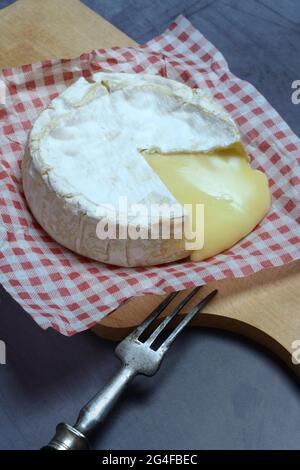 Camembert français, émincé de fromage doux, Allemagne Banque D'Images