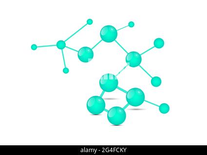 formes de molécules de boule avec fond blanc concept science atome illustration de vecteur chimique Illustration de Vecteur