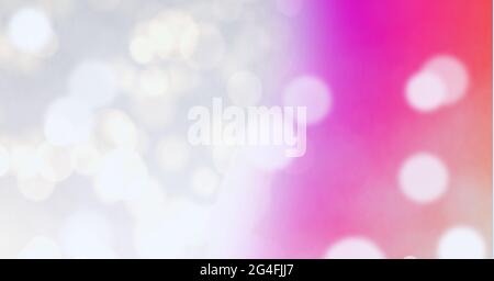 Composition de cercles blancs sur les couleurs rouge et bleue Banque D'Images