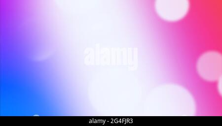Composition de cercles blancs sur les couleurs rouge et bleue Banque D'Images