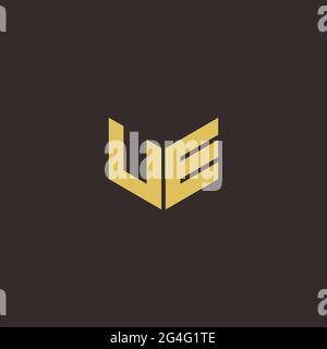 Logo Letter modèle initial de logos Designs avec fond doré et noir, Vector Icon Modern Illustration de Vecteur