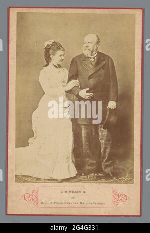 Médaille étain Rare Pays-Bas - Mariage Willem III & Emma Van Welderck 1879