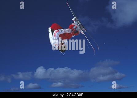 Australie. Ski. Ski somersault. Banque D'Images