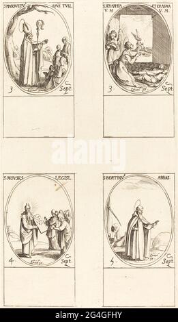 Saint-Mansuetus; STS. Serapia et Erasme; Moïse; Saint-Bertin, Abbé. Banque D'Images