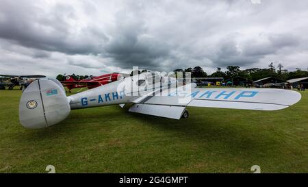 Miles M-65 Gemini 1A (G-AKHP) au salon de l'aéronautique Shuttleworth le 19 juin 2021 Banque D'Images