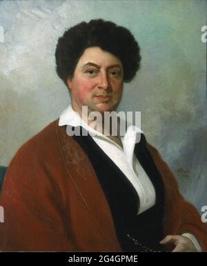 Portrait d'Alexandre Dumas, 1855. Banque D'Images