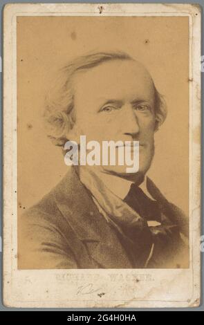 Production photo de litho ou dessin portrait de Richard Wagner par inconnu; Collection de Portraits [...] Série 1. Richard Wagner. Banque D'Images