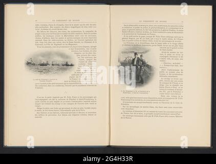 Le président Félix Faure et le tsar Nicholas II de Russie à bord de la chasse à Alexandrie. . Banque D'Images