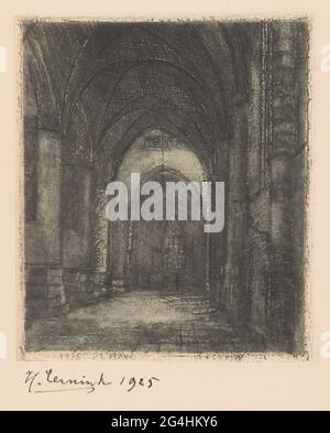 Allée latérale du grand ou Sint-Bavokerk à Haarlem. . Banque D'Images