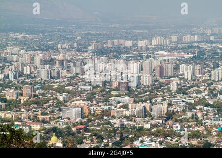 Vue aérienne de Santiago, Chili Banque D'Images