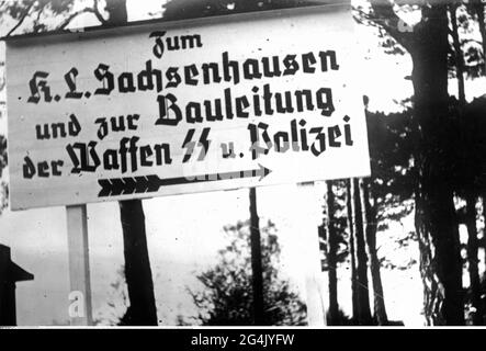 Nazisme / National socialisme, crime grave, Sachsenhausen-Oranienburg, destination au camp, USAGE ÉDITORIAL EXCLUSIF Banque D'Images