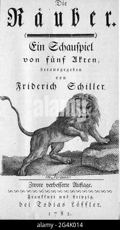 théâtre / théâtre, pièce, 'The Robbers' (Die Raeuber), par Friedrich Schiller (1759 - 1805), LE DROIT D'AUTEUR DE L'ARTISTE NE DOIT PAS ÊTRE AUTORISÉ Banque D'Images
